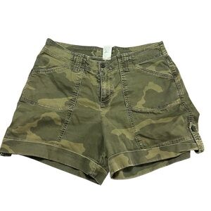 Camo Corduroy Sonoma Women's Green Shorts Size 12 Country Western Outdoors